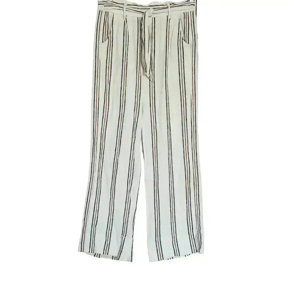 Jolt Stripe Linen Paperbag Pants Women’s Size M - Picture 1 of 4